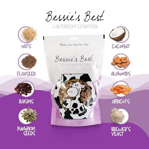 Miniatura 4 de Bessie's Best Lactation Granola Apoyo a la lactancia sin lácteos Alternativa de galletas que estimulan la leche Snacks de enfermería Aumento