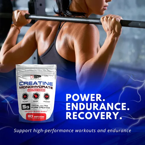 Miniatura 5 de Creatina de SP Nutrition - Monohidrato de creatina 100% pura Fuerza muscular, potencia y recuperación Fórmula de rendimiento antes y después