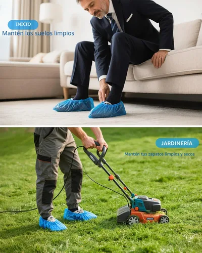 Miniatura 6 de Cubrezapatos desechables antideslizantes, fundas impermeables para botas con rollo compacto para fácil almacenamiento, paquete de 100 fundas