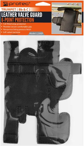 Miniatura 6 de Pro Tec L226SP - Protector de válvula de cuero de 6 puntos para trompeta