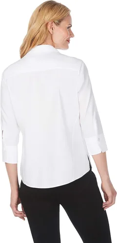 Miniatura 3 de Foxcroft - Camiseta de manga corta para mujer, sin hierro, sin necesidad de plancha