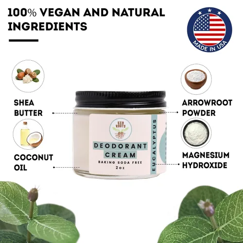 Miniatura 6 de ECO ROOTS Desodorante natural para mujeres y hombres Crema desodorante orgánica sin aluminio Desodorante saludable sin bicarbonato