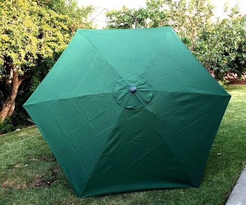 BELLRINO DECOR - Cubierta de repuesto para sombrilla de patio fuerte y gruesa para 6 varillas de 7.5 pies (solo toldo) (Verde-75)
