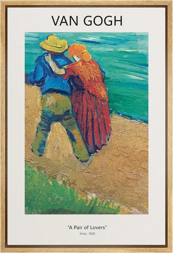 Miniatura 95 de SIGNWIN Lienzo enmarcado para pared, diseño de Vincent Van Gogh, un par de amantes, naturaleza, ilustraciones de área silvestre, bellas artes