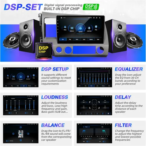 Miniatura 4 de Pantalla táctil Android compatible con Carplay Android Auto, radio de coche estéreo Bluetooth navegación reproductor multimedia GPS WiFi FM/AM
