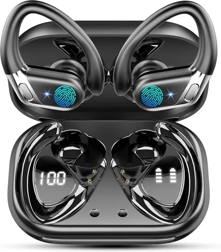 Auriculares inalámbricos, Bluetooth 5.4 2026 deportivos, auriculares Bluetooth con micrófono ENC con cancelación de ruido, auriculares inalámbricos