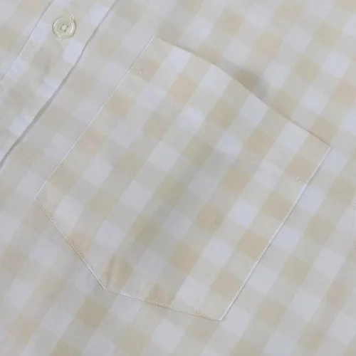 Miniatura 4 de Dubinik® Camisas de manga corta con botones para hombre, 100% algodón, a cuadros, camisas casuales con bolsillo