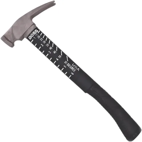 Miniatura 9 de Boss Hammer Martillo de titanio Ti64 de grado de construcción de 10 oz. con mango de fibra de vidrio Tough-Fiber resistente que absorbe los golpes