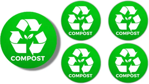 Calcomanías de vinilo para contenedores de abono para cocina y exteriores, paquete de 5 unidades, etiquetas de vinilo autoadhesivas de alta calidad,