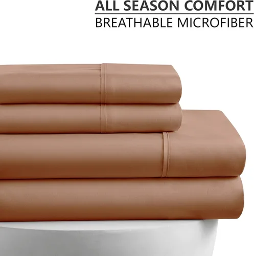 Miniatura 3 de Juego de sábanas American Home Collection para cama individual XL - Microfibra ultrasuave con bolsillo profundo de 15 pulgadas - Sábanas