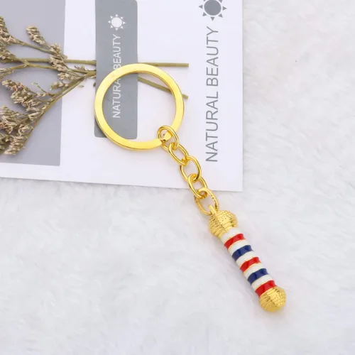 Miniatura 3 de WSNANG Letrero de peluquería con llavero/collar para peluquero con luz de giro, colgante de joyería, estilista de regalo
