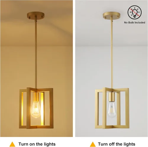 Miniatura 5 de Klgxnrd Mini moderna iluminación colgante dorada de granja para isla de cocina, lámpara industrial ajustable para entrada colgante para pasillo