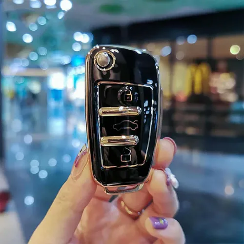 DOUKI Fashion TPU Car Key Case Cover Shell Fob, for Audi A1 A3 8P A4 A5 A6 C7 A7 S3 S7 S8 R8 Q2 Q3 Q5 Q7 Q8 SQ5 TT RS3 RS6