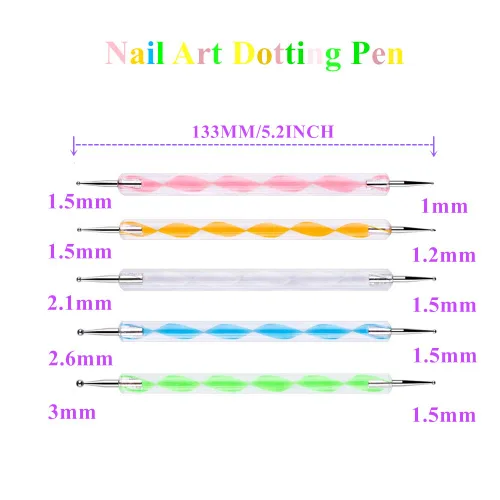 Miniatura 2 de Pintura de acrílico para uñas, pintura marmolada, punteada, conjunto de lápices