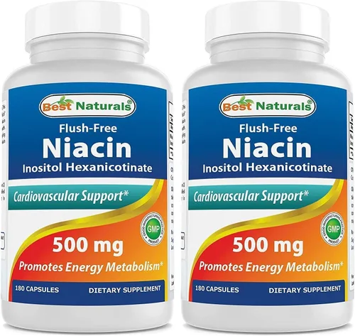 Miniatura 8 de Best Naturals Hexanicotinato de niacina inositol sin enrojecimiento 500 mg 180 Cápsulas
