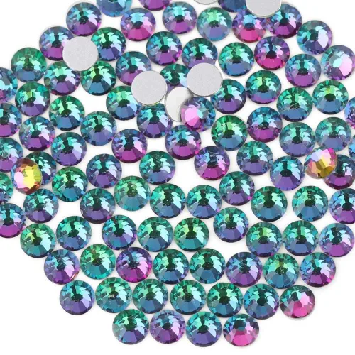 Miniatura 52 de Beadsland 1440 diamantes de imitación de cristal con parte trasera plana, gemas redondas, ámbar, SS3, 0.047-0.055 in