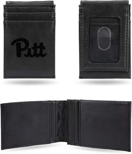 Miniatura 85 de Cartera de bolsillo frontal grabada con láser NCAA - Compacta/Cómoda/Delgada