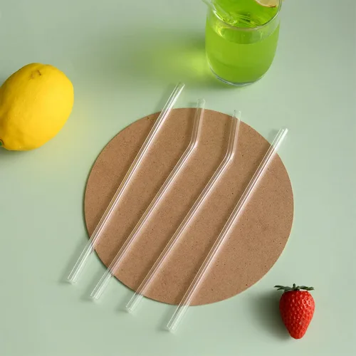 Miniatura 3 de YAOSHENG Pajitas de vidrio reutilizables, 8.4 pulgadas x 0.315 in, pajitas transparentes para batidos, bebidas congeladas, batidos, té de burbujas.