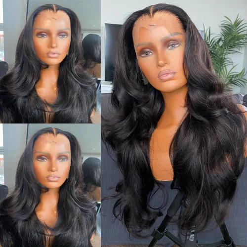 Miniatura 20 de Pelucas para mujeres negras, pelucas de encaje frontal de 13x6 Water Wave, pelucas sintéticas HD con encaje frontal, línea capilar natural