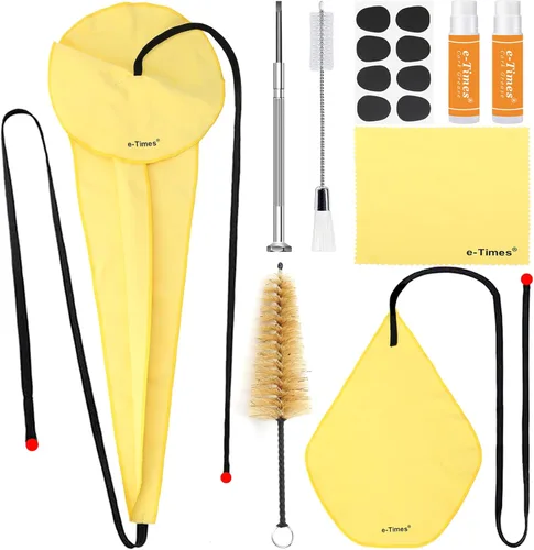 Miniatura 13 de Kit de Limpieza de Saxofón, para Saxofón Alto, Tenor, Soprano y Otros Instrumentos de Viento y Madera, Incluye 1 * Paño de Limpieza y 1 * Cepillo