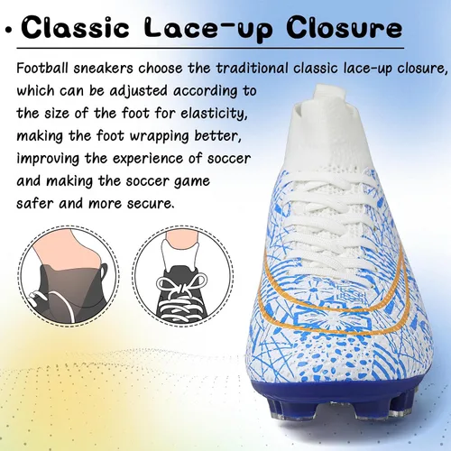 Miniatura 5 de Tacos de fútbol para niños y niñas, zapatos de fútbol para césped AGFG