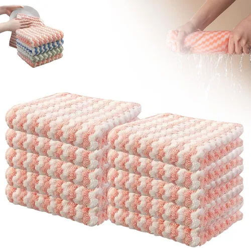 Miniatura 14 de Wegodal Paño de Limpieza de Microfibra Engrosado, Toallas Reutilizables y Lavables Mejoradas para Secar y Lavar Platos, Toallas de Cocina