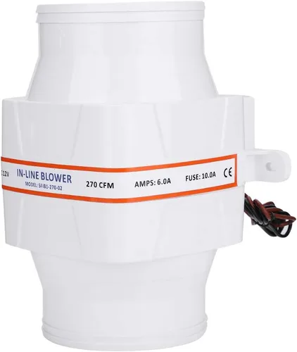 Miniatura 6 de Soplador en línea de 4 pulgadas, 12 V, 270 CFM, ventilador eléctrico en línea de sentina marina, ventilador de ventilación fuerte para yate