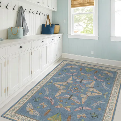 Miniatura 126 de Hazo Haus Alfombra de Baño Bohemia Lavable 2x3, Alfombras Pequeñas para Cocina, Tocador, Puerta Principal Entrada Interior, Antideslizante Pelo Bajo