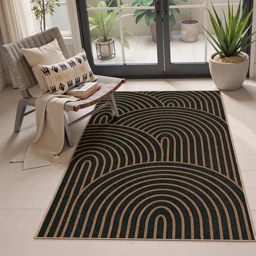 Miniatura 11 de Alfombra Moderna de Yute Fácil de Limpiar Arcoíris Lahome, 2x6 Alfombra de Pasillo Lavable para Cocina, Alfombras de Pasillo para Pasillos, Alfombra