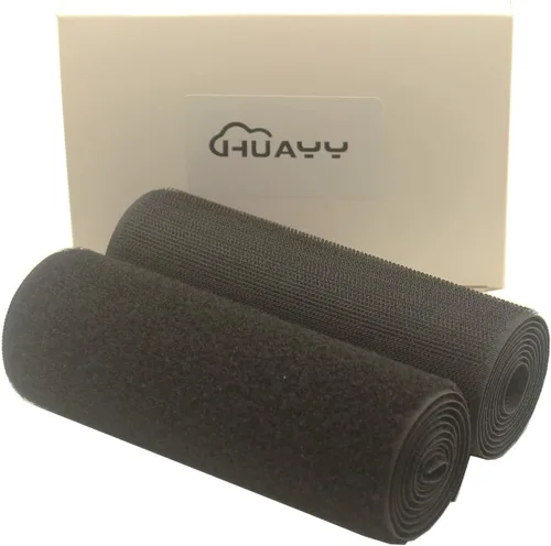 Miniatura 6 de HUAYY Velcro en tejido para coser, sin adhesivos, fabricado en nailon, 2 pulgadas de ancho x 5 yardas de largo, negro (2in x 5yd)