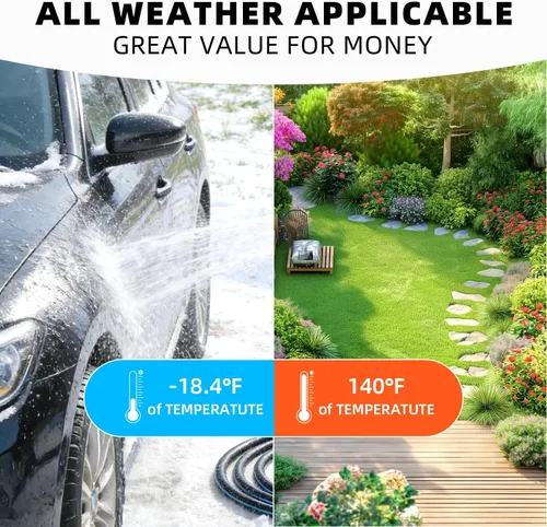 Miniatura 6 de Besiter Manguera de jardín corta de 3 pies: manguera de agua ligera con accesorios de cobre dobles - Conexiones rápidas giratorias flexibles sin