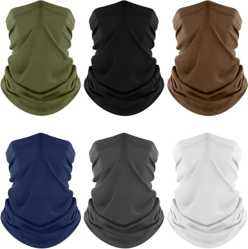 Miniatura 15 de Fuinloth Polaina para el cuello, paquete de 6 unidades de máscara facial con protección UV refrescante para hombres y mujeres