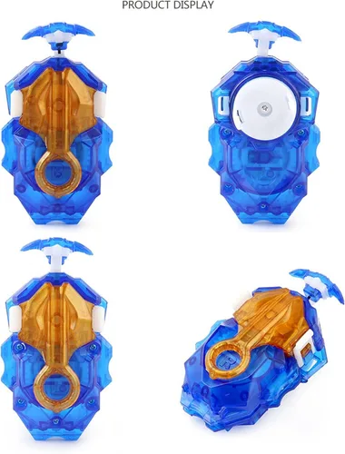 Miniatura 2 de DYT Battling Tops Burst B 184 Custom Bey Launcher LR Left Right Spin DB Layer System , B 11 Launcher Grip Metal Azul