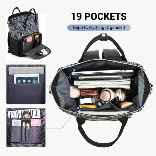 Miniatura 3 de LOVEVOOK Mochila universitaria para laptop, mochila de viaje de 15.6 pulgadas para la universidad, mochila de trabajo impermeable para mujer