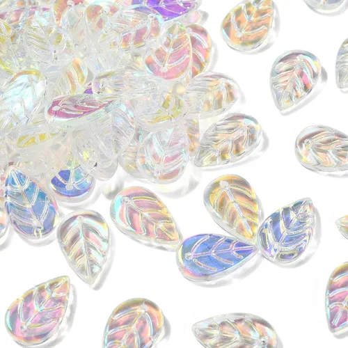 Miniatura 34 de Ipotkitt 100 dijes de cristal colorido con forma de lágrima de cristal facetado para hacer aretes, collares, joyas