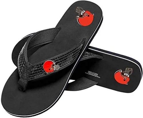 Miniatura 40 de FOCO Womens NFL Team Logo Sequin Strap Sandals Flip Flops