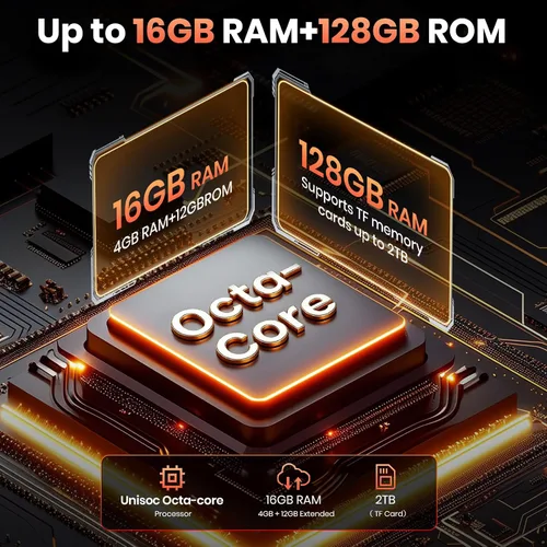 Miniatura 3 de FOSSIBOT Teléfonos celulares S7 Android 16, 16GB+128GB+2TB teléfono desbloqueado, pantalla FHD de 6.9 pulgadas, teléfonos inteligentes de doble