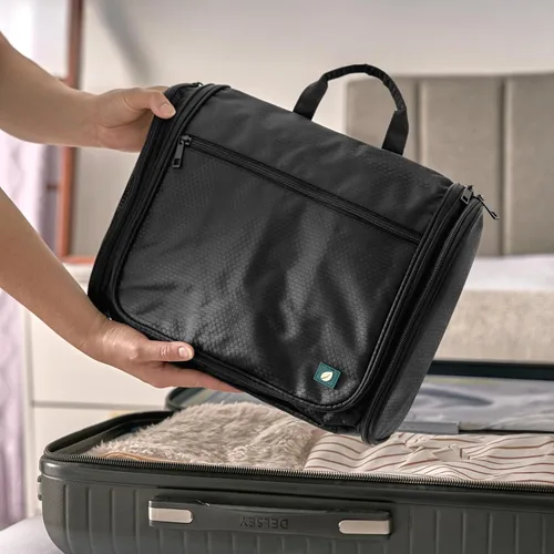 Miniatura 7 de PAVILIA Neceser colgante grande, bolsa de viaje para mujeres y hombres, organizador de cosméticos, bolsa de maquillaje resistente al agua