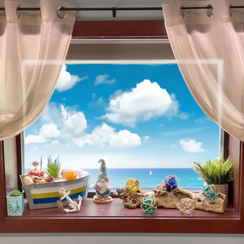 Miniatura 4 de Zeckos Juego de 2 macetas de metal galvanizado para barcos – Elegantes tinas de flores para interior y exterior – Abalorio marinero – Decoración