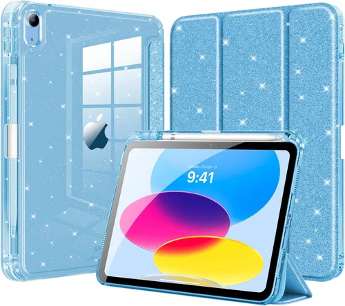 Miniatura 20 de MoKo Funda delgada para iPad (A16) de 11ª generación de 11 pulgadas 2025, iPad de 10ª generación 2022 de 10.9 pulgadas, funda inteligente
