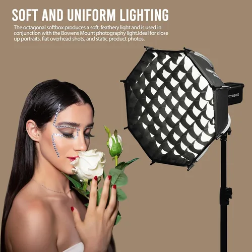 Miniatura 2 de AMBITFUL Mini Softbox de 11.8"/30cm de Liberación Rápida y Plegable con Montura Bowens y Soporte para Speedlight, Compatible con Luz de Video LED