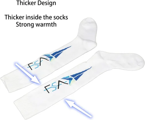 Miniatura 5 de Atyhao Medias de esgrima, calcetines de esgrima transpirables de algodón peinado grueso que absorben el sudor, elásticos para entrenamiento