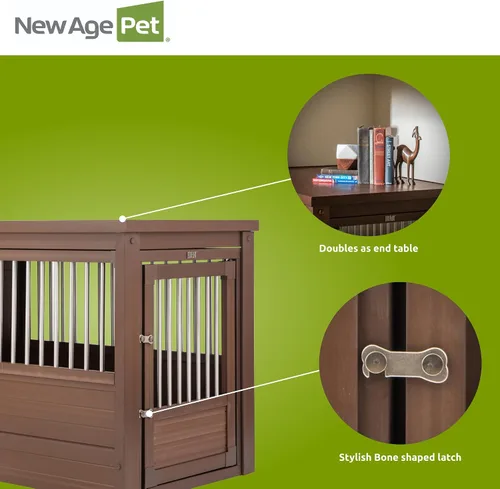 Miniatura 7 de New Age Pet ECOFLEX InnPlace - Jaula para perros y mesa auxiliar, perrera estilo muebles de interior, para perros pequeños, medianos, grandes y XL