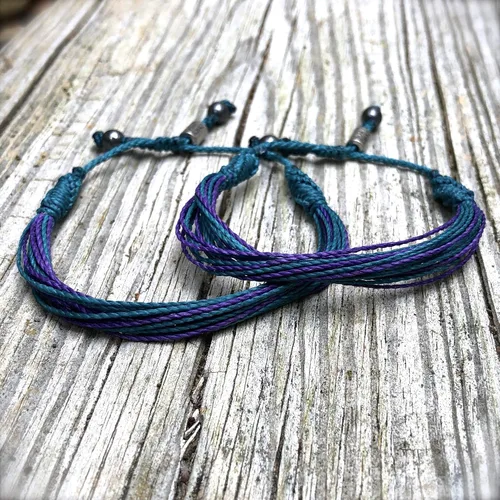 Miniatura 184 de Rumi Sumaq Pulsera de concientización para hombres, mujeres y niños – Pulsera de apoyo tejida ajustable anudada a mano – Pulsera de conciencia sutil