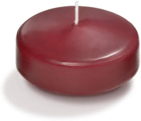 Miniatura 49 de yummi Caja de 18 velas flotantes color rojo rubí de 3 pulgadas