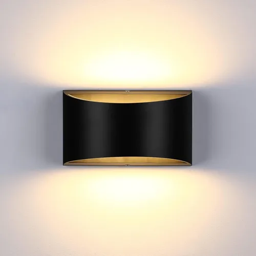 Lightess Lámpara de pared LED interior regulable, luces de pared modernas de 12W, iluminación de pasillo cálida para sala de estar, dormitorio,