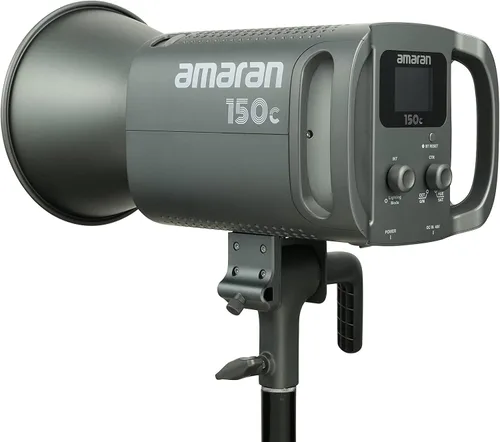 Miniatura 5 de Aputure Amaran 150c luz de video COB, RGBWW 150W, CCT de 2,500K a 7,500K con ajuste G/M, 15,610 lux @ 1m con hiperreflector, control por APP Gris