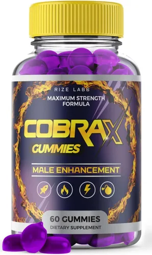 CobraX - Gomitas CobraX para hombres, Cobra X Enhancement ed Shark Support Tank Suplemento ultra puro, Gomitas Fórmula avanzada Revisión Energética