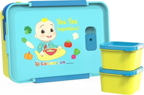 Miniatura 16 de Zak Designs Blippi Caja Bento de plástico reutilizable con sello a prueba de fugas, asa de transporte, ventilación de vapor para microondas