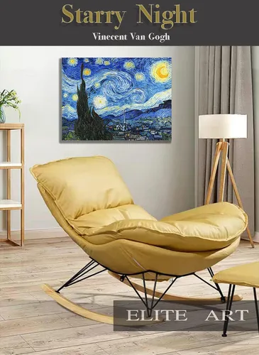 Miniatura 2 de ELITEART- Noche estrellada por Vincent Van Gogh Reproducción de pintura al óleo Giclée Wall Art Impresiones en lienzo